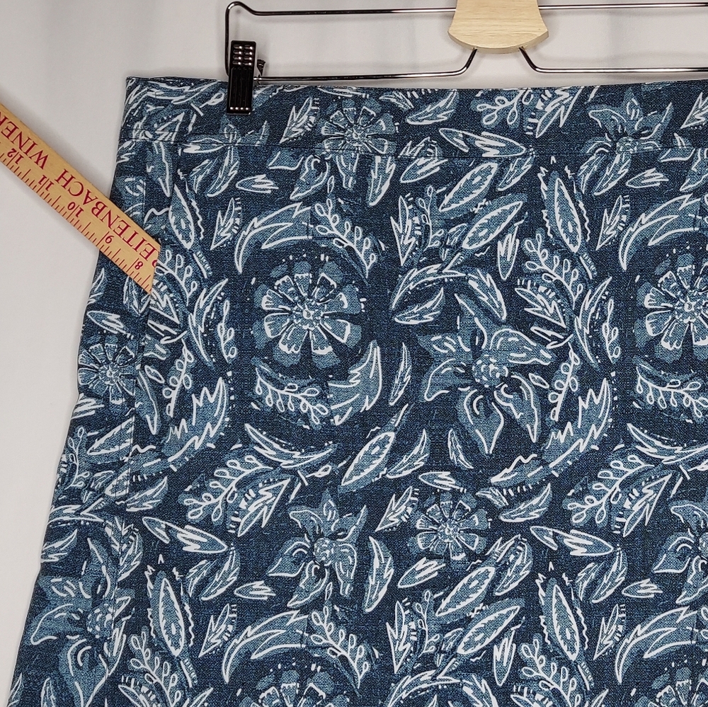 Ripskirt Hawaiian Wrap Skirt XXL Blue Floral Mini Beach Resortwear Vacation - Picture 4 of 9